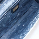 GUCCI Micro GG Canvas Bag PVC Leather Navy Gold 004 161 0670 Auth BA7240-11