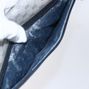 GUCCI Micro GG Canvas Bag PVC Leather Navy Gold 004 161 0670 Auth BA7240-23