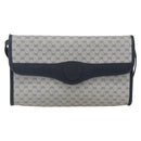 GUCCI Micro GG Canvas Bag PVC Leather Navy Gold 004 161 0670 Auth BA7240-13