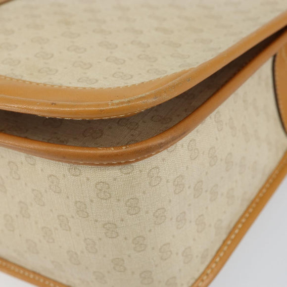 GUCCI Micro GG Supreme Web Sherry Line Bag PVC Beige 001 104 0551 Auth BA7241