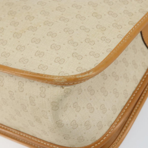 GUCCI Micro GG Supreme Web Sherry Line Bag PVC Beige 001 104 0551 Auth BA7241