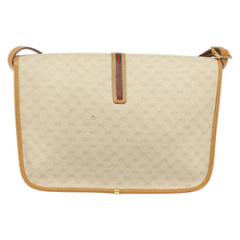 GUCCI Micro GG Supreme Web Sherry Line Bag PVC Beige 001 104 0551 Auth BA7241 - 0