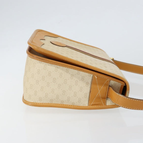 GUCCI Micro GG Supreme Web Sherry Line Bag PVC Beige 001 104 0551 Auth BA7241