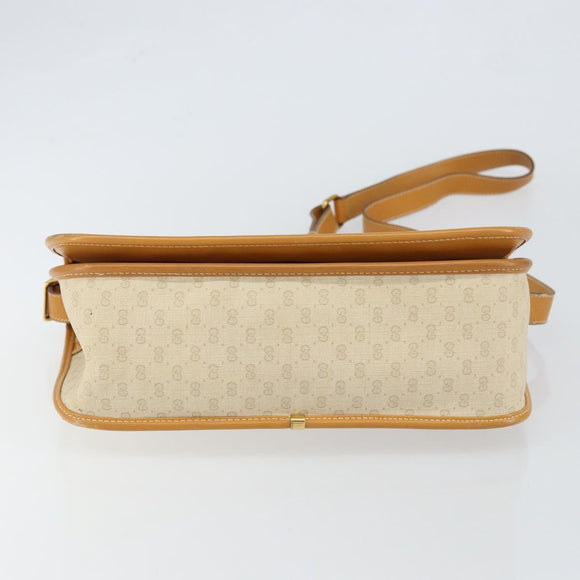 GUCCI Micro GG Supreme Web Sherry Line Bag PVC Beige 001 104 0551 Auth BA7241