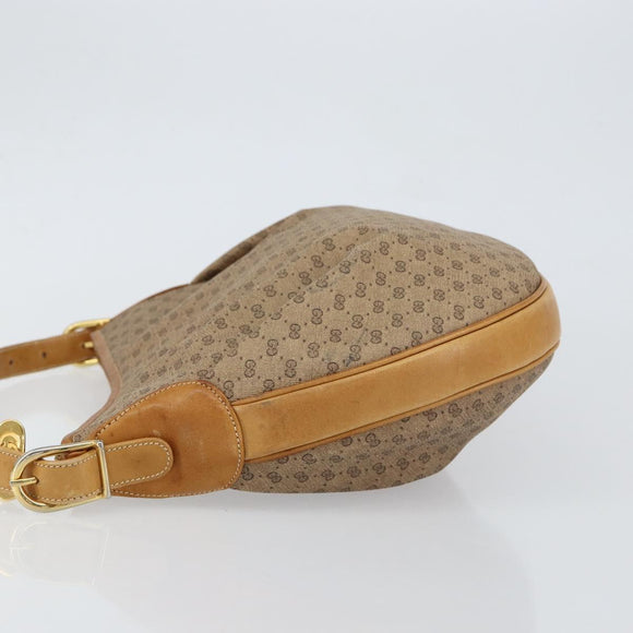 GUCCI Micro GG Supreme Shoulder Bag PVC Beige Gold 001 256 1324 Auth BA7242