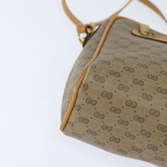 GUCCI Micro GG Supreme Shoulder Bag PVC Beige Gold 007 39 0014 Auth BA7243