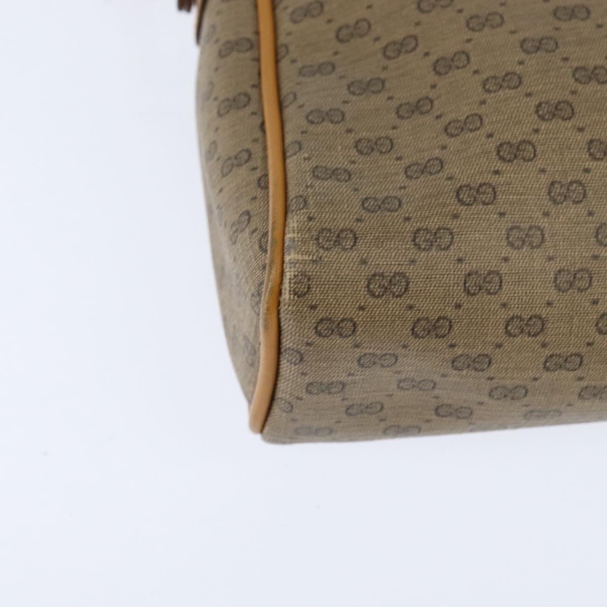 GUCCI Micro GG Supreme Shoulder Bag PVC Beige Gold 007 39 0014 