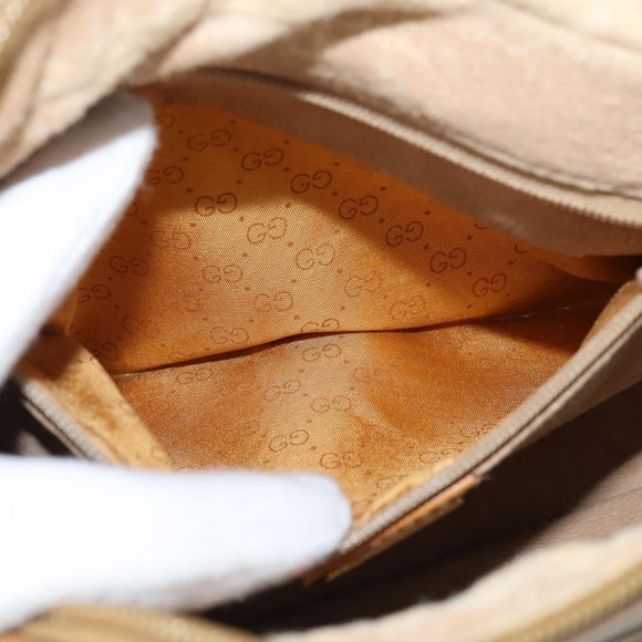 GUCCI Micro GG Supreme Shoulder Bag PVC Beige Gold 007 39 0014 Auth BA7243