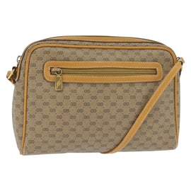 GUCCI Micro GG Supreme Shoulder Bag PVC Beige Gold 007 39 0014 Auth BA7243
