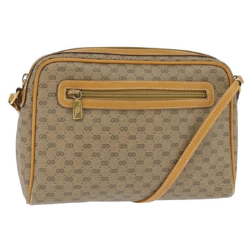 GUCCI Micro GG Supreme Shoulder Bag PVC Beige Gold 007 39 0014 Auth BA7243