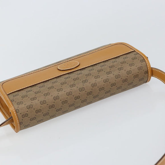 GUCCI Micro GG Supreme Shoulder Bag PVC Beige Gold 004 89 0265 Auth BA7244