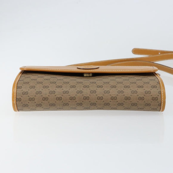 GUCCI Micro GG Supreme Shoulder Bag PVC Beige Gold 004 89 0265 Auth BA7244