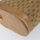 GUCCI Micro GG Supreme Shoulder Bag PVC Beige Gold Auth BA7245-17