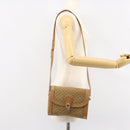 GUCCI Micro GG Supreme Shoulder Bag PVC Beige Gold Auth BA7245-21