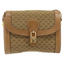 GUCCI Micro GG Supreme Shoulder Bag PVC Beige Gold Auth BA7245-13