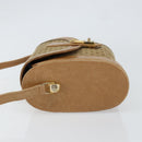 GUCCI Micro GG Supreme Shoulder Bag PVC Beige Gold Auth BA7245-4