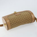 GUCCI Micro GG Supreme Shoulder Bag PVC Beige Gold Auth BA7245-6