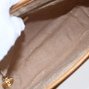 GUCCI Micro GG Supreme Shoulder Bag PVC Beige Gold Auth BA7246-11