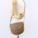 GUCCI Micro GG Supreme Shoulder Bag PVC Beige Gold Auth BA7246-25