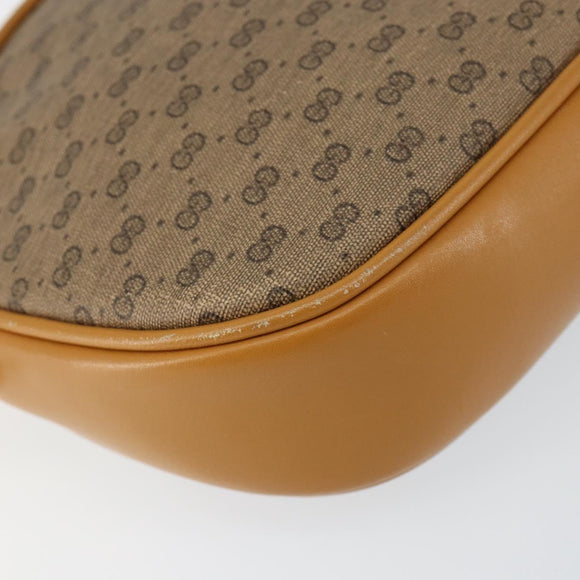 GUCCI Micro GG Supreme Bag PVC Leather Brown Gold 007 084 0094 Auth BA7247