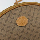 GUCCI Micro GG Supreme Bag PVC Leather Brown Gold 007 084 0094 Auth BA7247-17