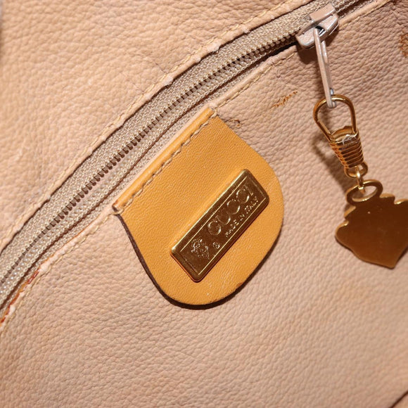 GUCCI Micro GG Supreme Bag PVC Leather Brown Gold 007 084 0094 Auth BA7247