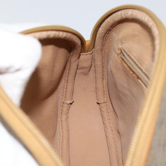 GUCCI Micro GG Supreme Bag PVC Leather Brown Gold 007 084 0094 Auth BA7247