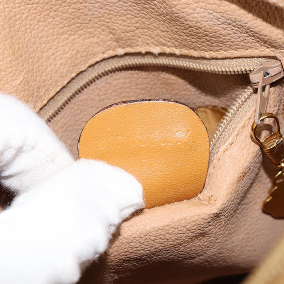 GUCCI Micro GG Supreme Bag PVC Leather Brown Gold 007 084 0094 Auth BA7247