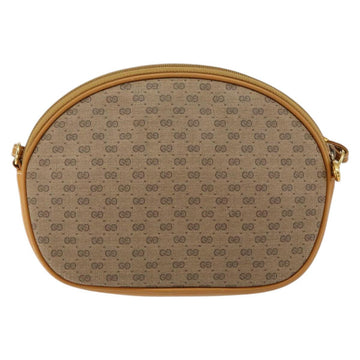 GUCCI Micro GG Supreme Bag PVC Leather Brown Gold 007 084 0094 Auth BA7247 - 0