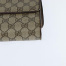 GUCCI GG Supreme Shoulder Bag PVC Beige Gold Auth BA7249-15