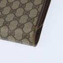 GUCCI GG Supreme Shoulder Bag PVC Beige Gold Auth BA7249-9