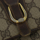 GUCCI GG Supreme Shoulder Bag PVC Beige Gold Auth BA7249-17