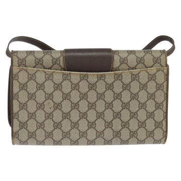 GUCCI GG Supreme Shoulder Bag PVC Beige Gold Auth BA7249 - 0