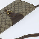 GUCCI GG Supreme Shoulder Bag PVC Beige Gold Auth BA7249-6