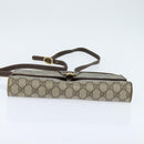 GUCCI GG Supreme Shoulder Bag PVC Beige Gold Auth BA7249-5