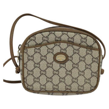 GUCCI GG Plus Supreme Shoulder Bag PVC Beige Auth BA725 - 0