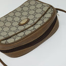 GUCCI GG Plus Supreme Shoulder Bag PVC Beige Auth BA725-6