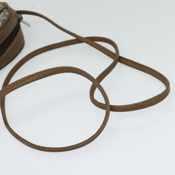 GUCCI GG Plus Supreme Shoulder Bag PVC Beige Auth BA725