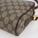 GUCCI GG Supreme Web Sherry Line Bag PVC Beige Gold 56 02 087 Auth BA7251-15