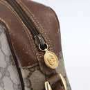 GUCCI GG Supreme Web Sherry Line Bag PVC Beige Gold 56 02 087 Auth BA7251-10