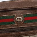 GUCCI GG Supreme Web Sherry Line Bag PVC Beige Gold 56 02 087 Auth BA7251-17