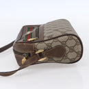 GUCCI GG Supreme Web Sherry Line Bag PVC Beige Gold 56 02 087 Auth BA7251-3