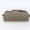 GUCCI GG Supreme Web Sherry Line Bag PVC Beige Gold 56 02 087 Auth BA7251-5
