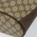 GUCCI GG Supreme Web Sherry Line Bag PVC Leather Beige 40 02 081 Auth BA7253-9