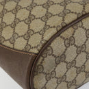 GUCCI GG Supreme Web Sherry Line Bag PVC Leather Beige 40 02 081 Auth BA7253-14