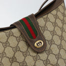 GUCCI GG Supreme Web Sherry Line Bag PVC Leather Beige 40 02 081 Auth BA7253-17