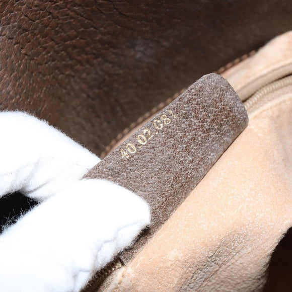 GUCCI GG Supreme Web Sherry Line Bag PVC Leather Beige 40 02 081 Auth BA7253