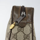 GUCCI GG Supreme Web Sherry Line Clutch Bag PVC Beige Auth BA7254-8