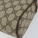 GUCCI GG Supreme Web Sherry Line Clutch Bag PVC Beige Auth BA7254-7