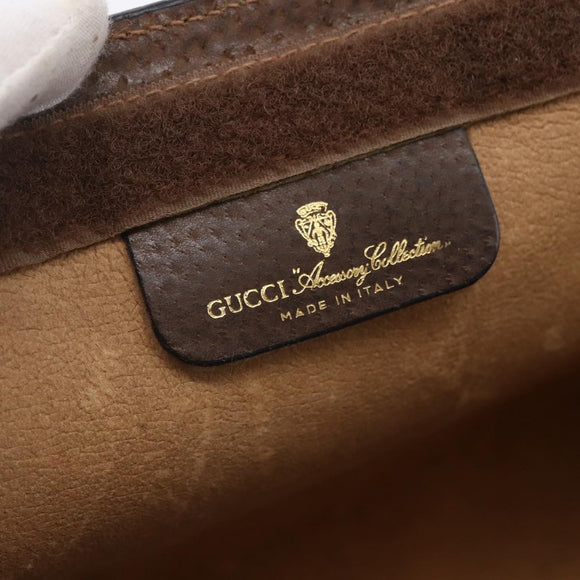 GUCCI GG Supreme Web Sherry Line Clutch Bag PVC Beige Red 89 01 002 Auth BA7255